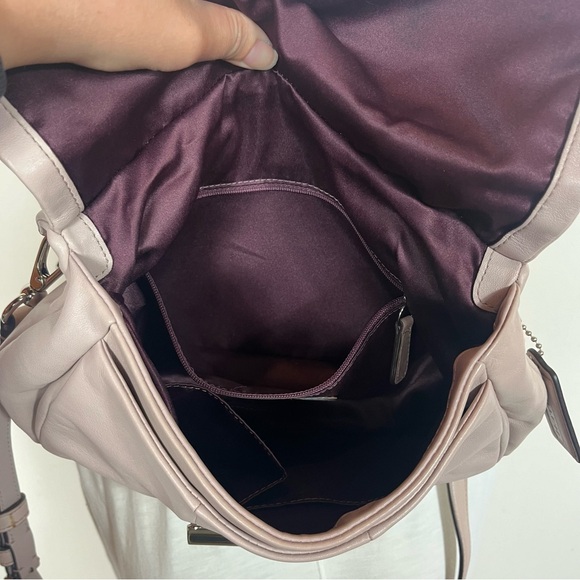 Coach Leather Kristin Shoulder Crossbody Purse Bag Hobo Champagne Pink - Picture 10 of 12